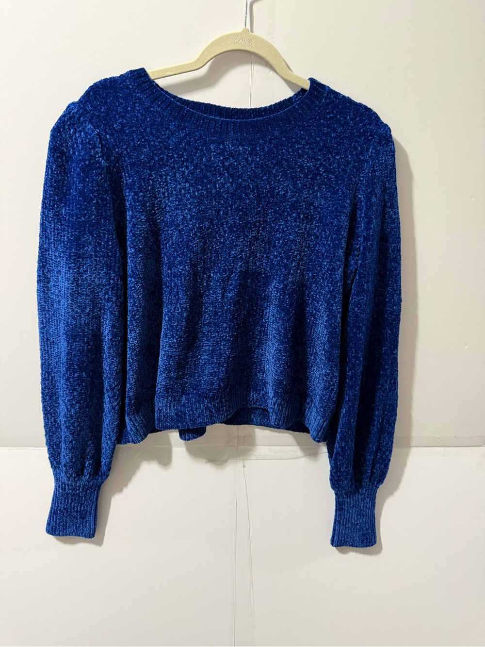 MICHAEL Michael Kors Royal Blue Chenille Crewneck Sweater